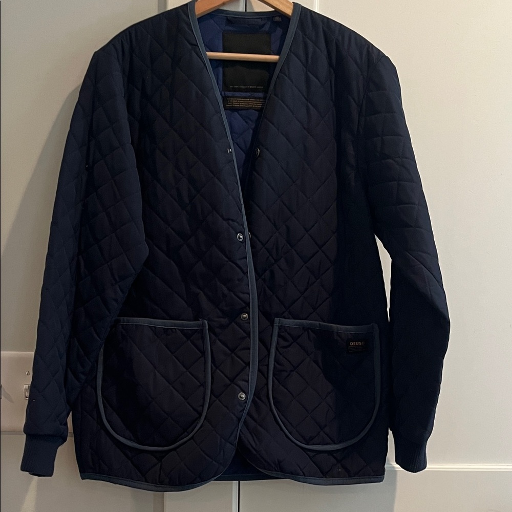 Deus Ex Machina Quilted Navy Men's Jacket - Lightweight Coat